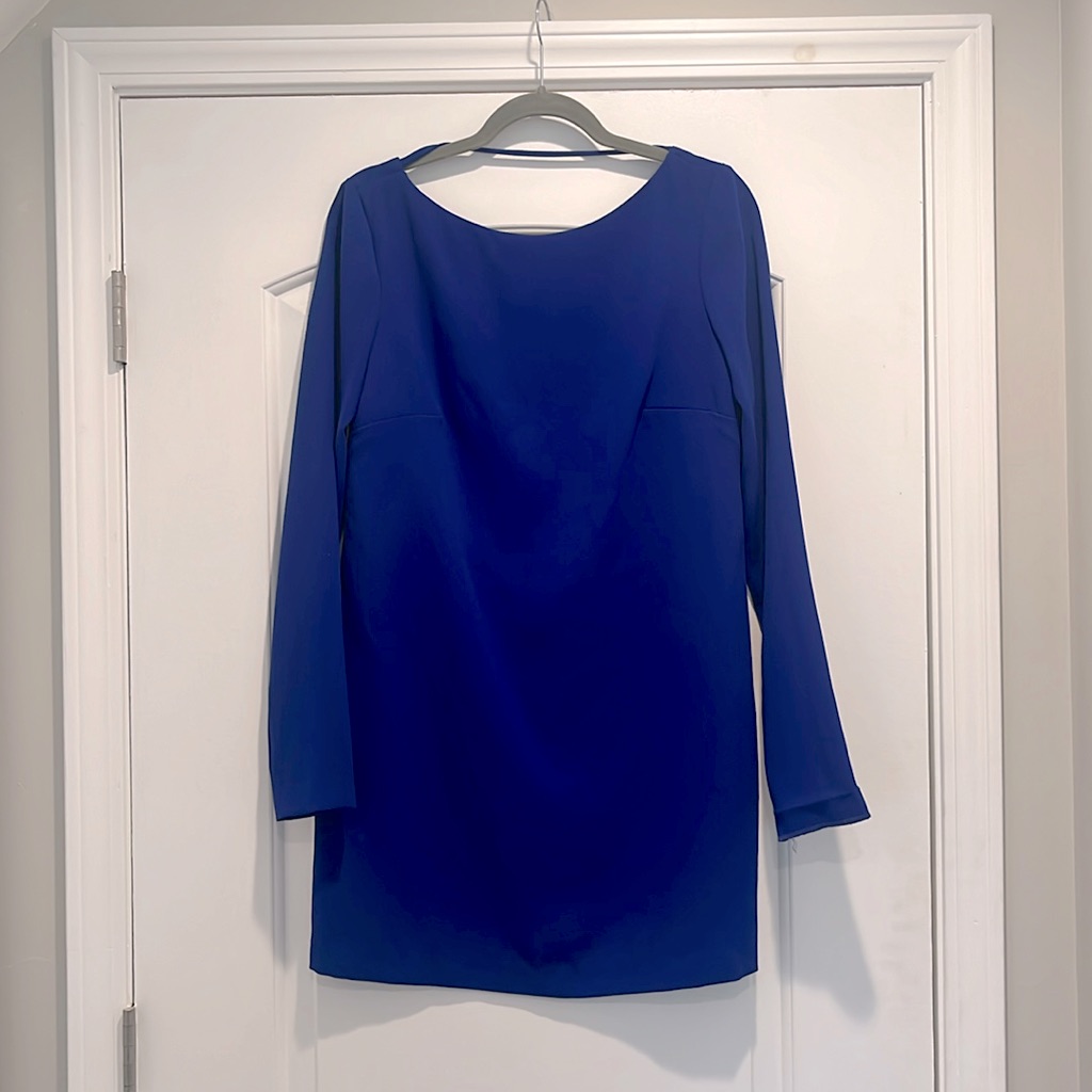 Shona Joy Bright Blue Backless Mini Dress
